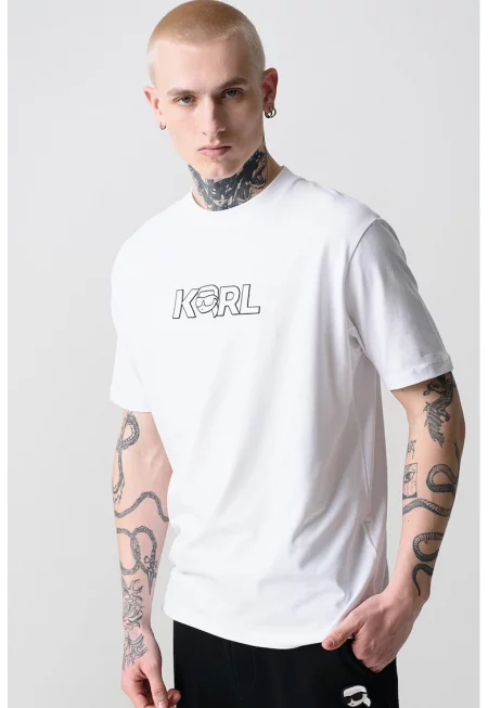 Тениска с лого - Бял