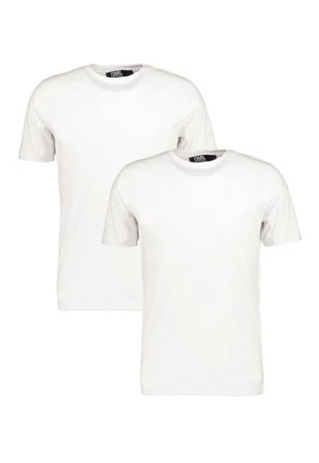 Тениски с овално деколте - 2 броя - Бял
