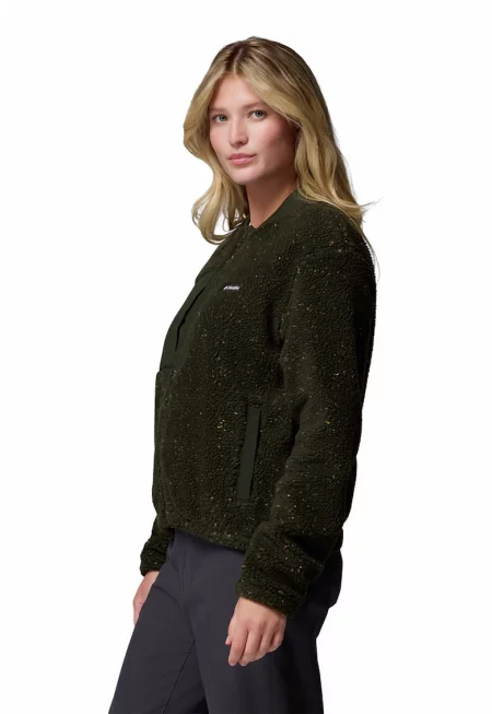 Трекинг суитшърт Stellar Path от плюш - Бледозелен