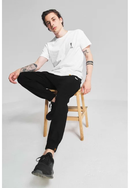 Унисекс спортен панталон Essential с лого - Черен