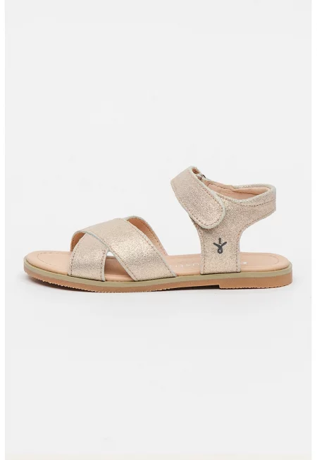 Велурени сандали Rose с велкро