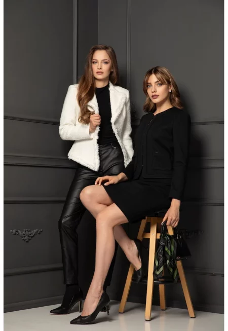 Virgin Wool Blend Tailored Blazer