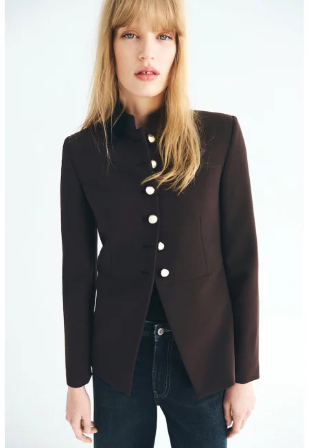 Яке с копчета и ниска яка