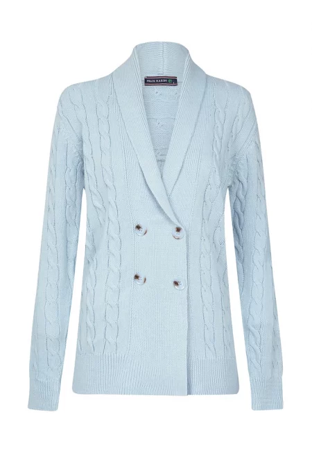 Жилетка с вълна с плетка осморка