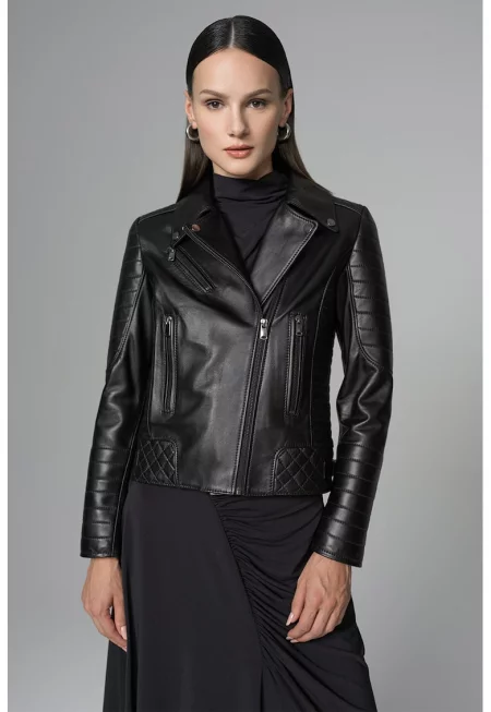 Байкърско яке от овча кожа 1044