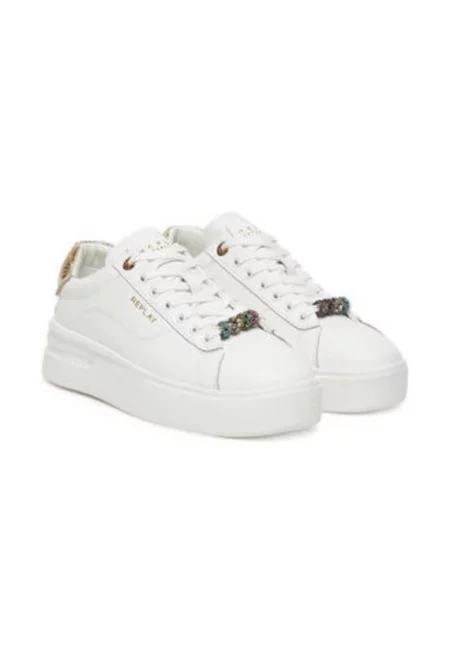 Бели кожени кецове - Бял