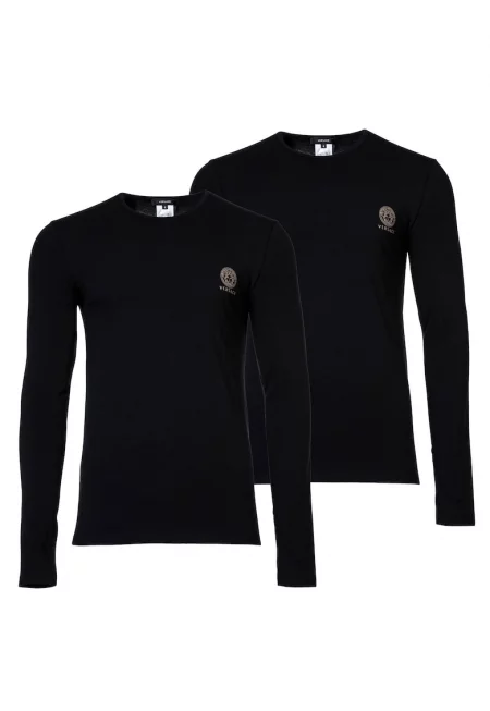 Блузи с памук - 2 броя - Черен