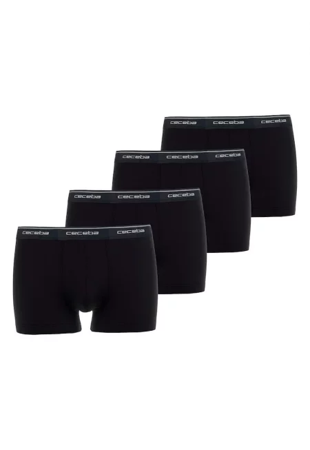 Боксерки с лого на талията - 4 чифта - Черен