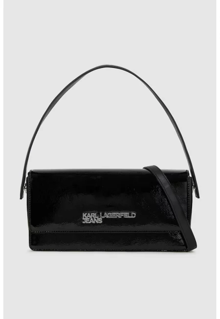 Чанта за рамо с лого - Черен