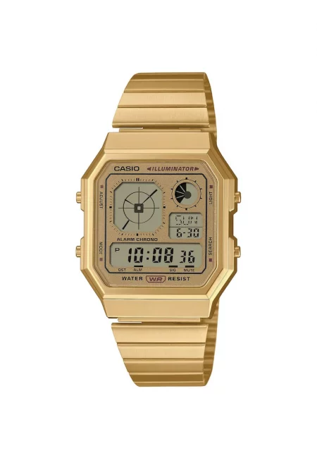 Часовник  A130WEG-9AEF - неръждаема стомана - златист - 34мм - водоустойчив 30м