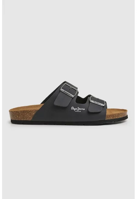 Чехли от еко кожа с токи - Избеляло черно