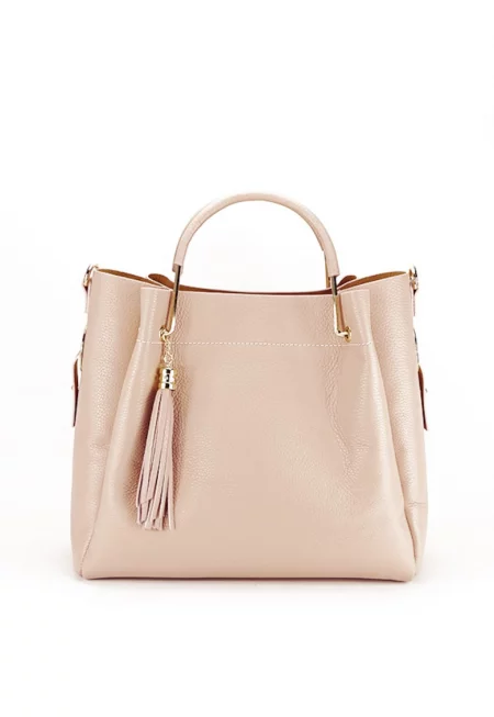 Черна чанта от естествена кожа Ariana 124 8836