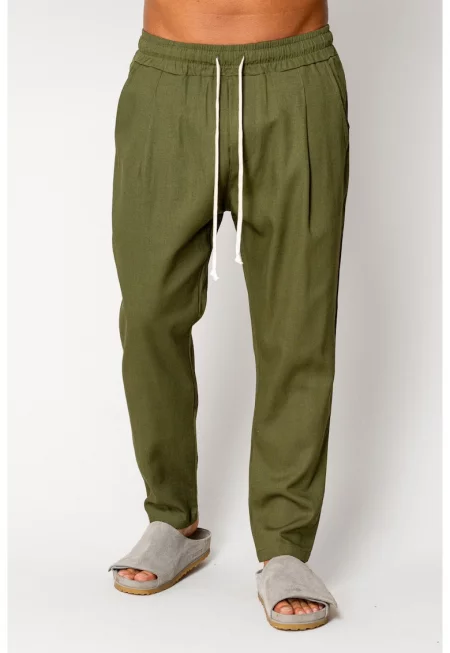 Дълъг панталон Regular IN с връзки - цвят каки 17561