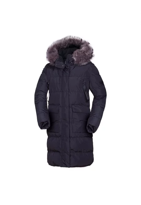 Дълго зимно яке Haanna с еко пух - Черен