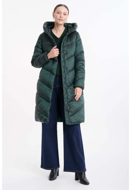 Дълго зимно яке с качулка