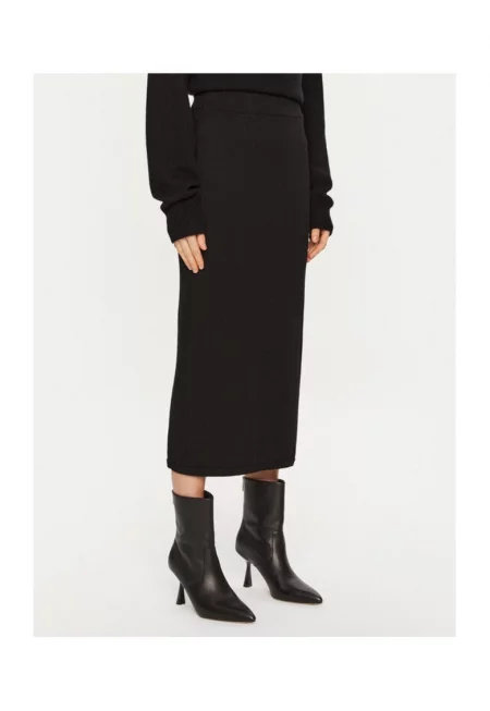 Дамска пола -  304913167 - Вискоза/Полиамид/Вълна - Черна - Черен