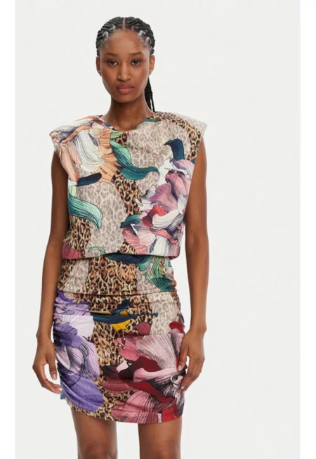 Дамска рокля -  305216366 - Памук - Многоцветен - Многоцветен