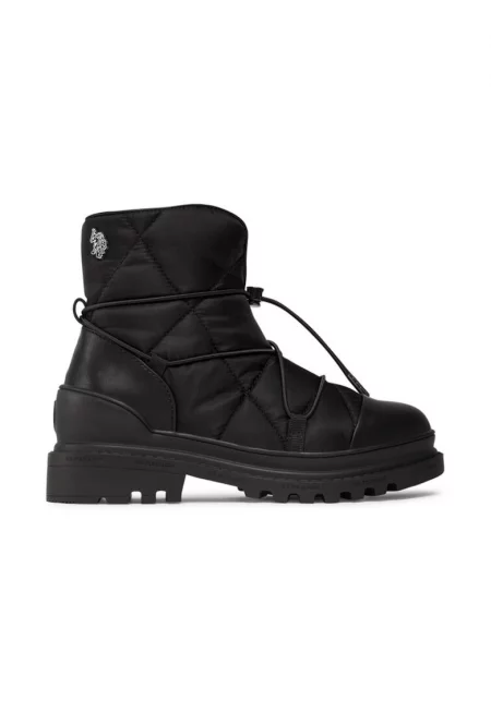 Дамски боти до глезена - US POLO ASSN - 303151 - Текстил - Черни