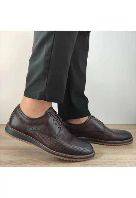 Ежедневни мъжки обувки  F116830-1 Coffee - кафе - Кафяв