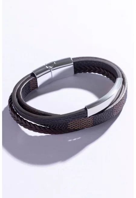 Гривна от сплетена еко кожа