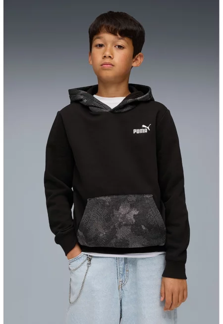 Худи Essentials с джоб кенгуру и камуфлажна шарка