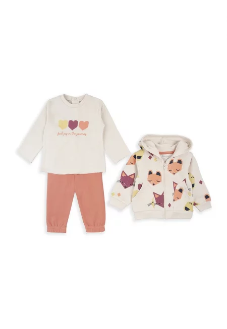 Худи с принт - суитшърт и панталон - 3 части