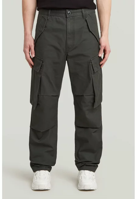 Карго панталон със средна талия - Tъмносив