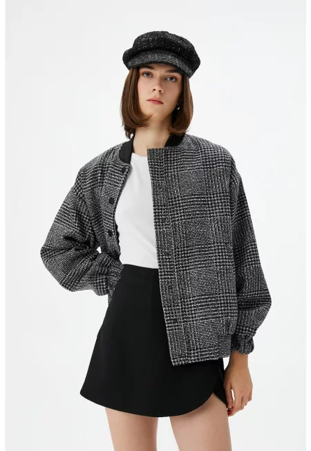 Карирано бомбър яке