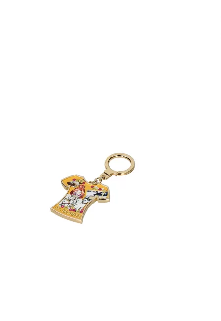 Ключодържател с дизайн на тениска - Бял