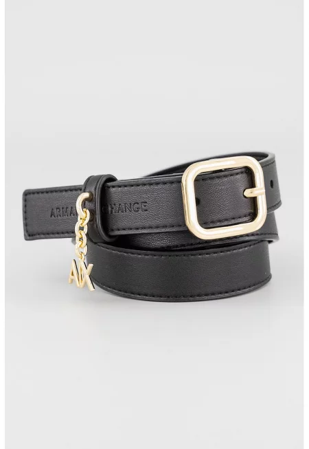 Колан от еко кожа с аксесоар лого