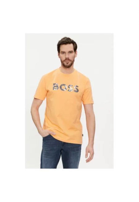 Мъжка тениска -  303675042 - Памук - Оранжев - Оранжев