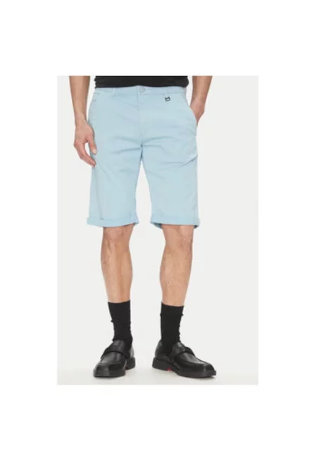 Мъжки къси панталони  265812 552829 - Памук/Еластан - Светлосин