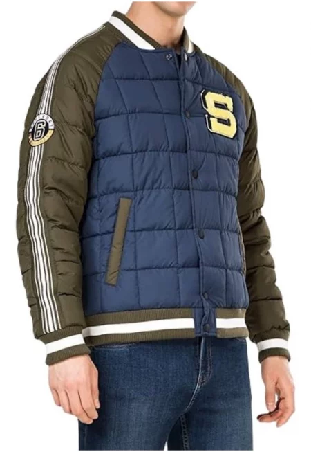 Мъжко яке Kyan Box Superdry - полиестер - синьо/каки