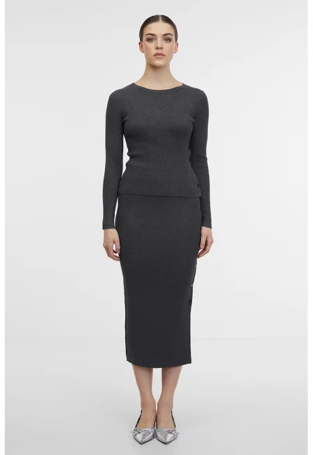 Миди пола с цепка с копчета встрани