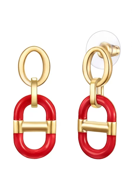 Обеци с покритие от 14K злато - Златист/Жълт