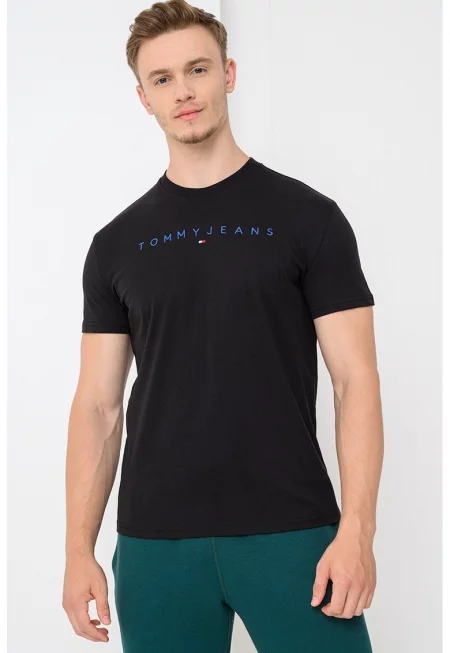 Памучна тениска с бродирано лого