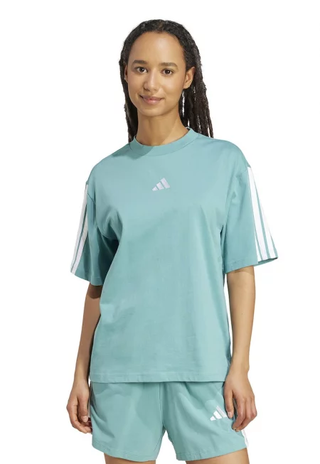 Памучна тениска с овално деколте