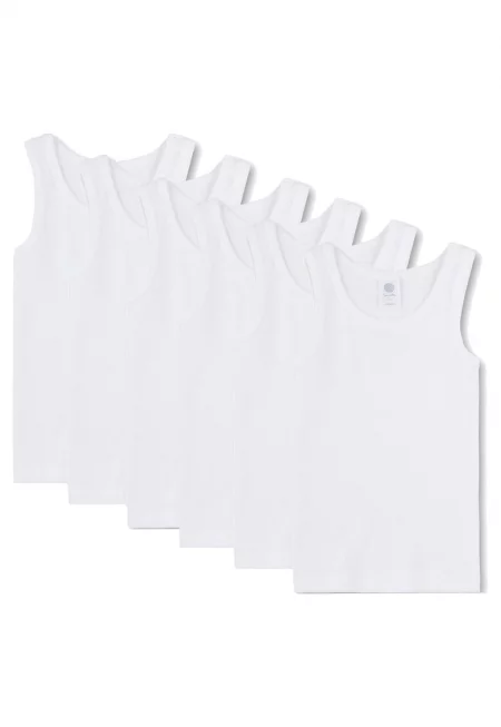 Памучни топове - 6 броя - Бял