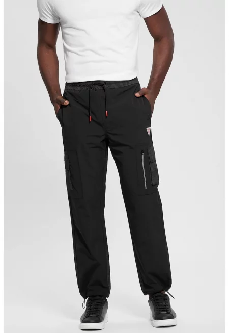 Панталон с джобове встрани - Черен