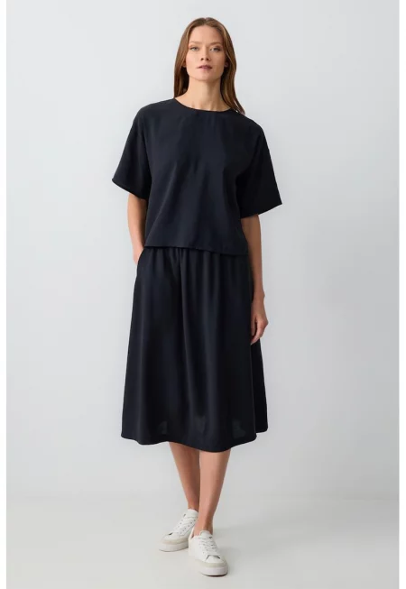 Разкроена миди пола с модал