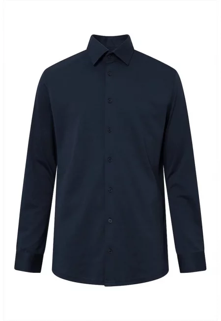 Риза с дълъг ръкав - стандартна кройка STR2 - Тъмносин