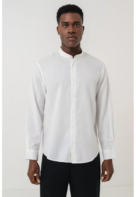 Риза с лиосел и лен с яка Henley