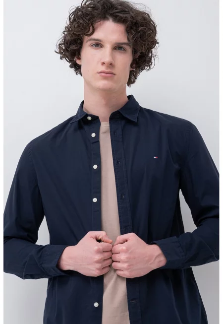 Риза с яка Kent - Тъмносин