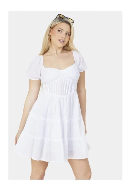 Рокля -  95362 - Памук - Бяла