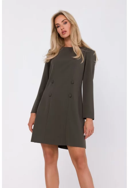 Рокля с декоративни копчета