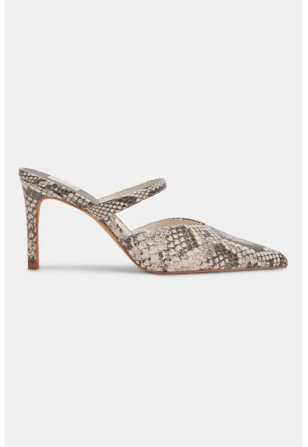 Сабо с ток - Бял/Сив