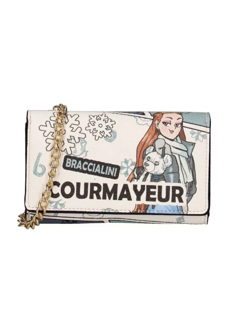 Сгъваем портфейл с принт - Многоцветен