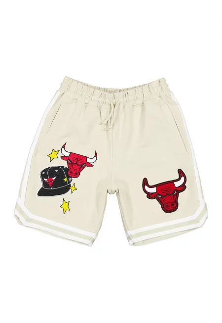 Шорти Chicago Bulls с апликации - Червен - Черен - Светло бежово -