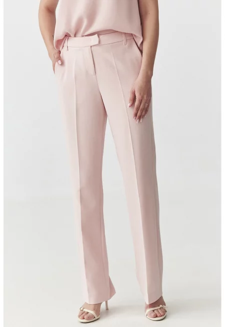 Скосен панталон Laurania - Бледо розово