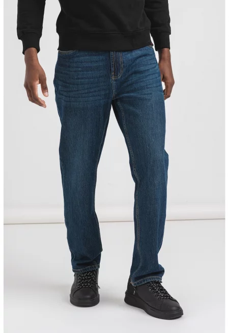 Скосени дънки Chicago със средна талия - Син